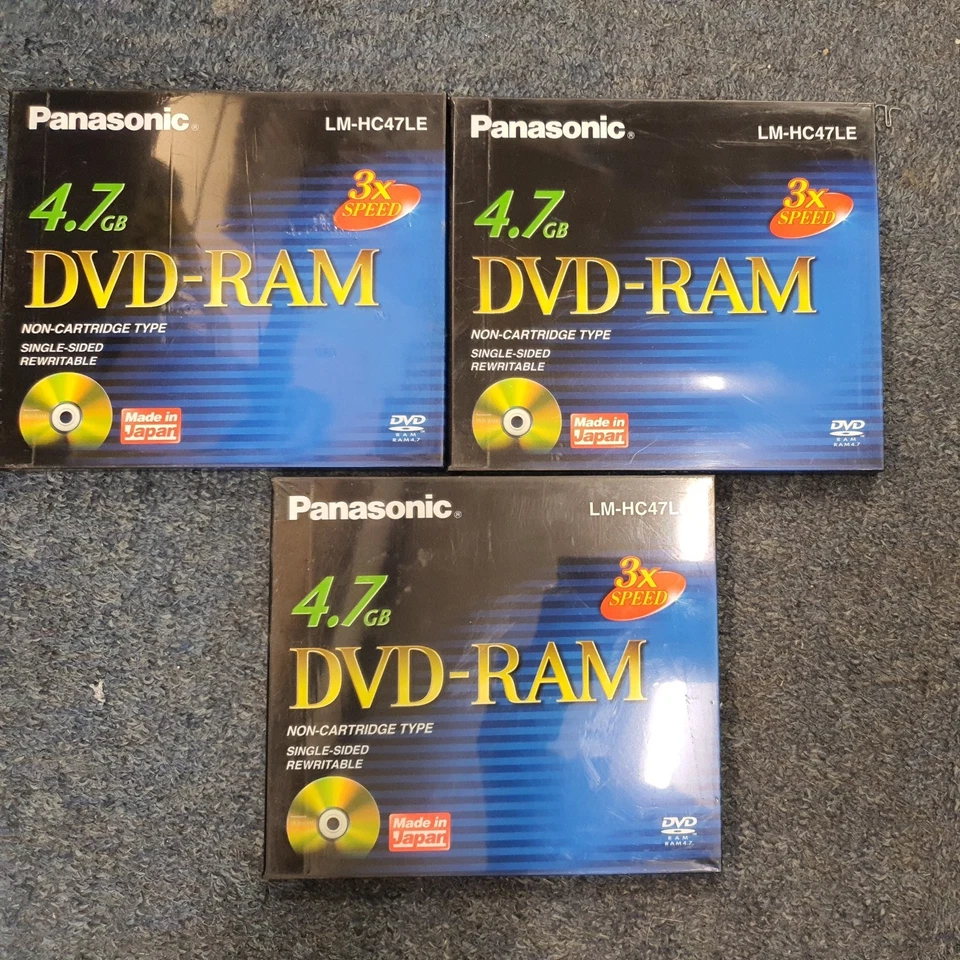 Original Panasonic 4.7GB 3x DVD-RAM Single sided rewritable,  LM-HC47LE - Image 2 of 2