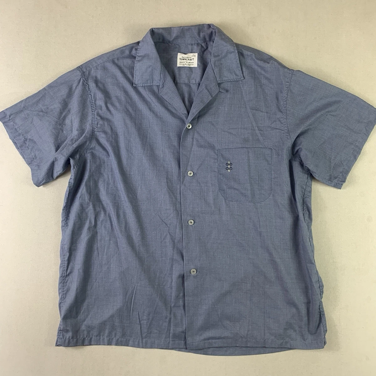 Short Sleeve Button-Front 1960s Vintage Casual Shirts for Men for