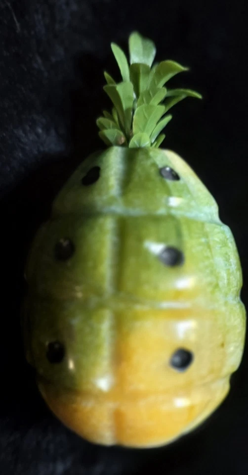 Piedra italiana vintage de alabastro mármol fruta piña 1960 Foto 2 de 4