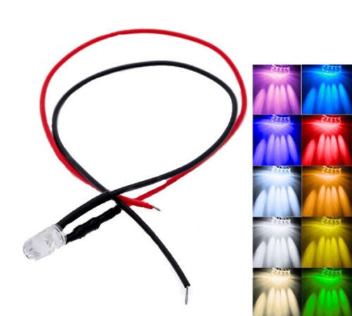 LED Bulb DC12V 5mm Pre wired Light Diodes Small 25cm DIY Car /Boat toys light - Picture 8 of 19