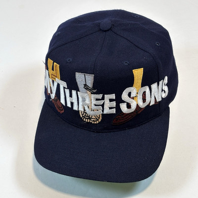 Vintage My Three Sons Blockhead Snapback Hat 100% Wool Black