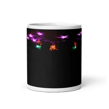 Festive Lights and Golden Garlands Ceramic Mug