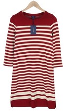 Gant Robe Femme Rayée XS Bourgogne À Manches 3/4 Col Rond Genou