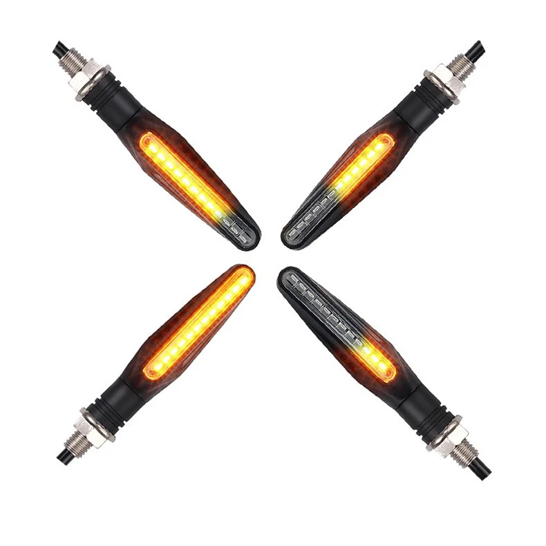 4PCS LED Turn Signals Indicators Lights Lamp for Yamaha,Victory ,HondaUniversal Foto 4 de 4