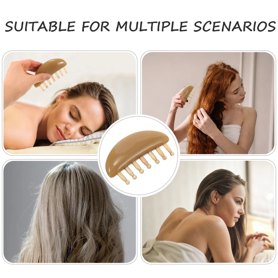 Pente de massagem para couro cabeludo pente de bolso pente de massagem para couro cabeludo pente massageador para couro cabeludo - Imagem 3 de 4