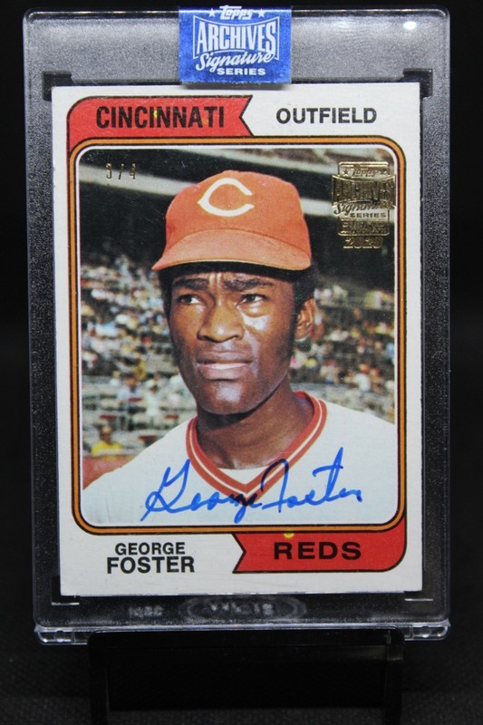 2020 Topps Archives Signature Series George Foster 3/4 Cincinnati Reds #646