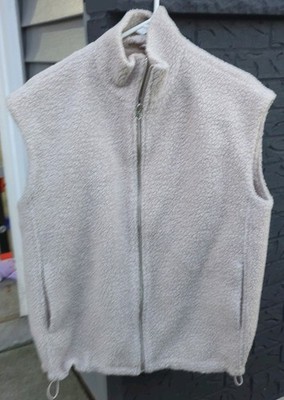 Stockholm Atelier & Other Stories Wool Vest Cream Bright Tan Full Zip US 4 Women