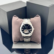 Bulova Classic Surveyor 96A270 Black Dial Automatic Stainless Steel Men's Watch