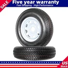 ✅2 Pack ST205/75D14 5 Lug On 4.5" Trailer Tires on Rim 14" Rims Load Range C