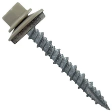 250Qty 1.5"  Metal Siding / Roofing Screws Hex Head Ash Gray