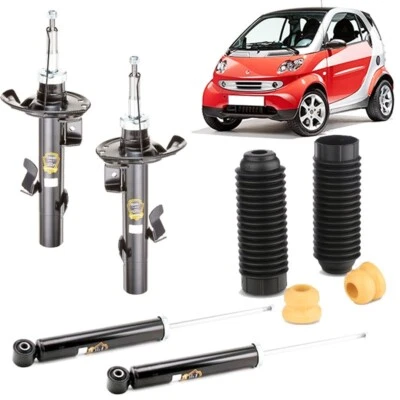 GOPARTS KIT 4 AMMORTIZZATORI +TAMPONI ANT. PER SMART (A BALESTRA) FORTWO COUPE' E CABRIO