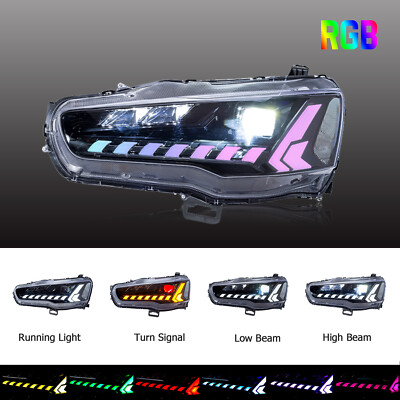 HCMOTION RGB Dazzle LED Headlights For Mitsubishi Lancer ex