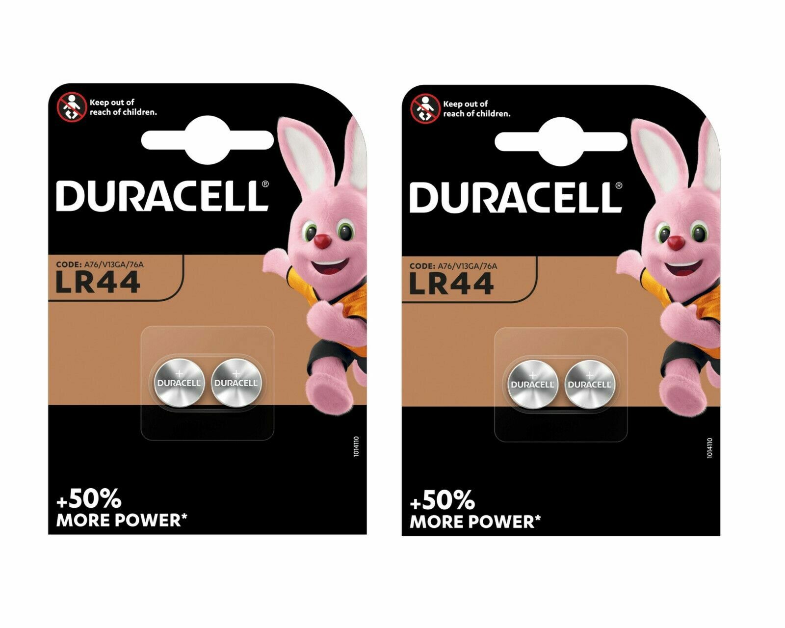 4 x Duracell LR44 1.5V Alkaline Button Cell Batteries LR 44 A76 AG13