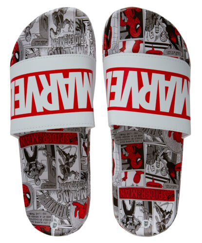 Sandalias hombre Marvel Avengers Sliders cómic sin cordones adolescentes chanclas zapatos de ducha | eBay