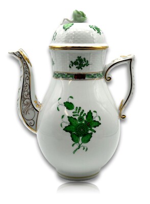 Herend 611 AV - Kaffeekanne Kanne - Porzellan - Apponyi Green Handbemalt