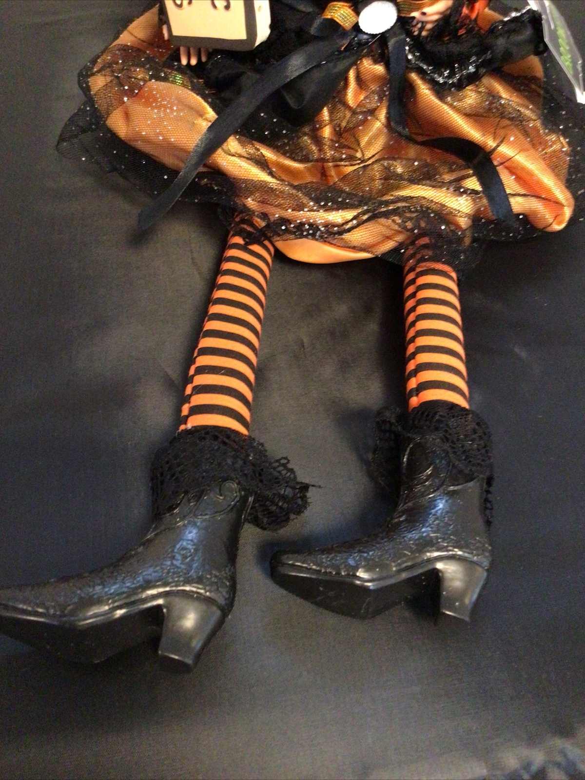 Broomstick BLVD Halloween Witch Doll 23” Sitting eBay