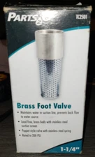 1-1/4 in. Brass Foot Valve -New Old Stock by Parts 2'O