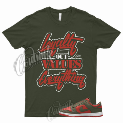 LYLTY Shirt to Match Dunk Low Mystic Red Olive Cargo Khaki Rough Green Mid High