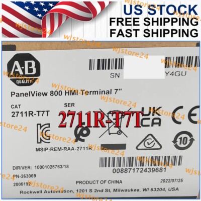 New Allen-Bradley 2711R-T7T PANELVIEW 800 7-INCH HMI TERMINAL AB 2711 RT7T
