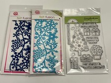 NEW Queen  Co Felt Fusion Snowflake Embellishment Trims  Doodlebug Xmas Stamps