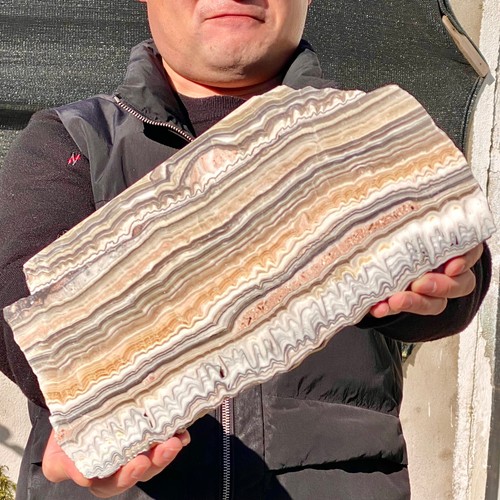 Esemplare minerale cristallo quarzo agata pietra zebrata naturale 4,22 libbre - Foto 8 di 13