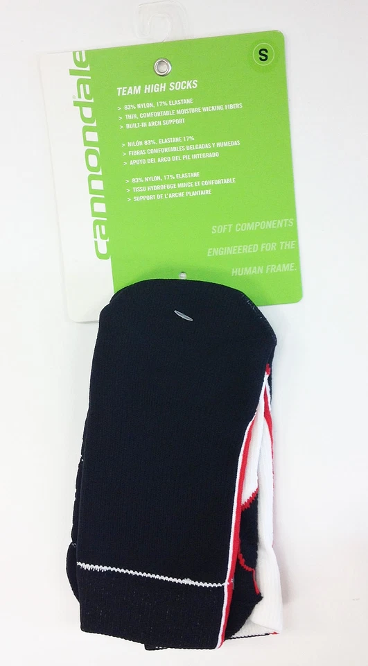 X L.E. Calcetines altos en rojo de Cannondale: calcetines de ciclismo de carretera Foto 3 de 3