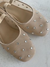 Jeffrey Campbell Mesh Crystal Tutu Mary Janes Ballet Flats, sz 7.5 SOLD OUT  