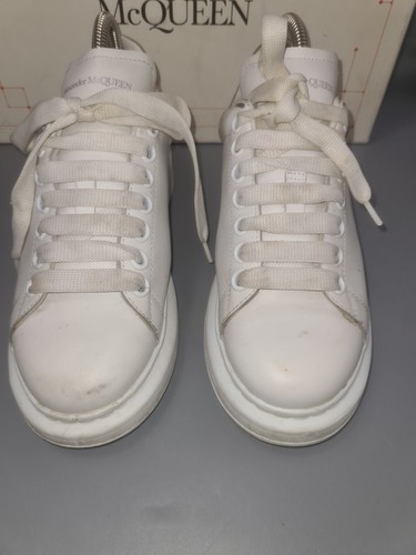 Alexander McQueen Runway Trainers UK 4.5 EU 37.5 Oversized White Leather Boxed - Picture 5 of 23