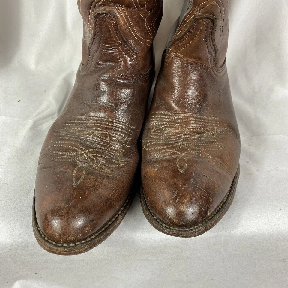 Botas vaqueras de cuero vintage talla 8,5 Foto 3 de 4