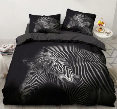 3D Zebrastreifen NAM92073 Bett Kissenbezüge Decke Bettdecke Abdeckung Set Fay