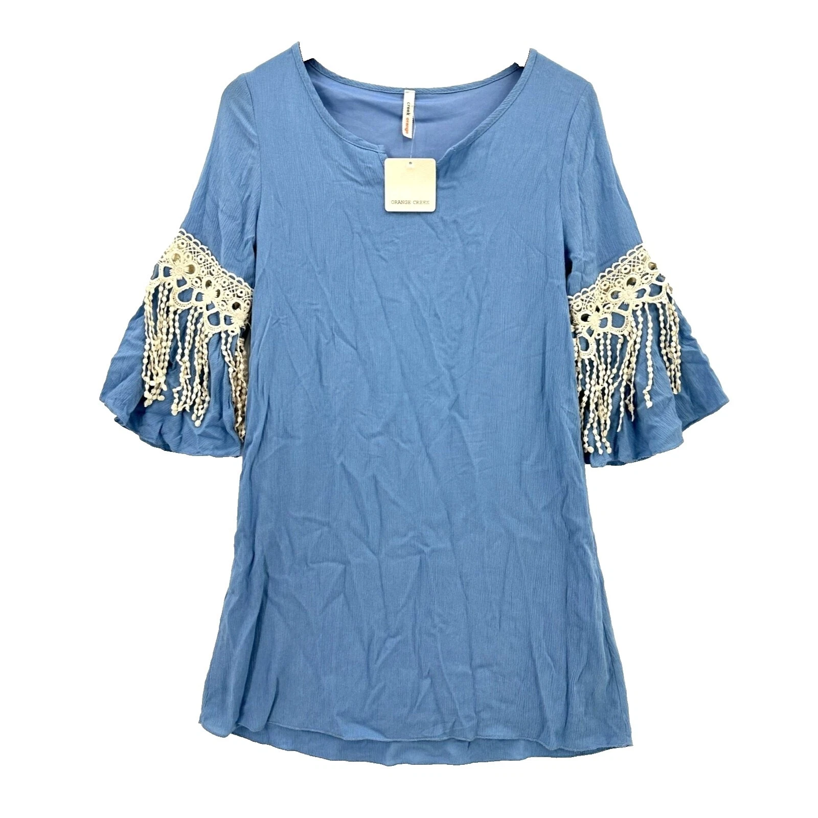 Vestido corto de ganchillo Camisa informal