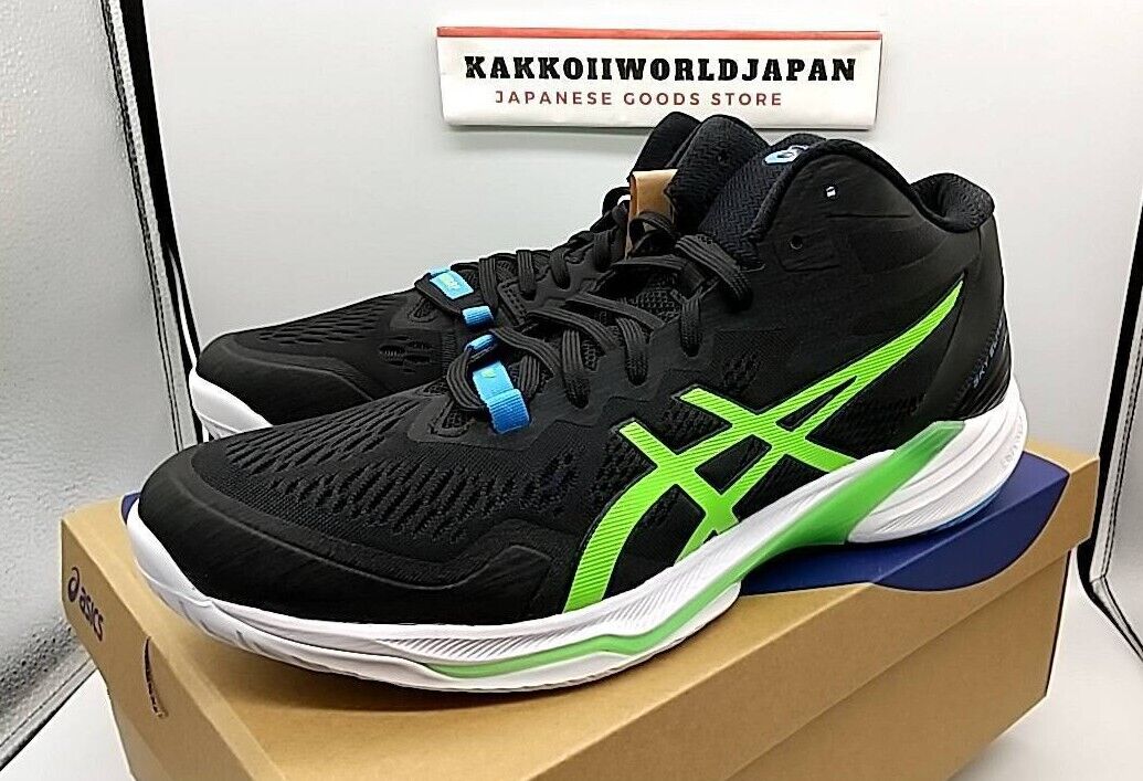 Asics Men's Volleyball Shoes SKY ELITE FF MT 2 Black/Lime Asics Men's Volleyball Shoes SKY ELITE FF MT 2 Black/Lime