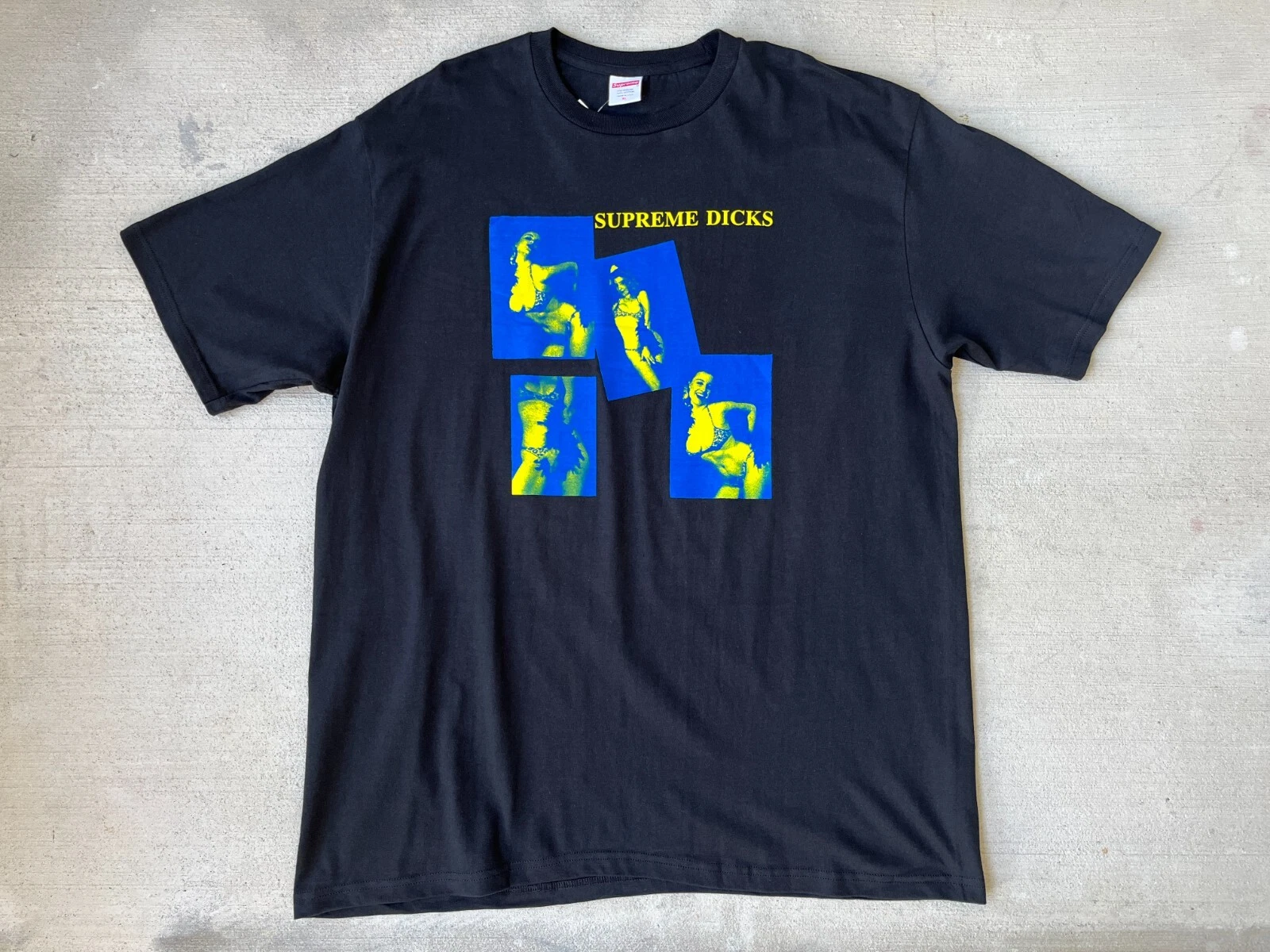 Tee shirt noir Supreme Dicks taille XL FW20