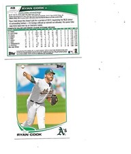 Ryan Cook 2013 Topps Baseball Card #48 BOGO FREE Oakland Athletics