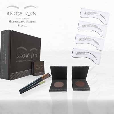 Luxus Augenbrauen Set - Microblading Effekt Augenbrauenschablonen Brow Beauty Geschenkset S