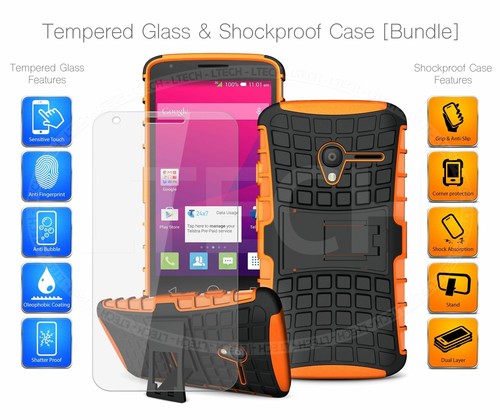 Funda con soporte a prueba de golpes para LG K4 (2016) y protector de pantalla de vidrio templado - Imagen 9 de 57