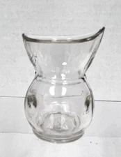 Antique Glass Eye Wash Cup Clear Glasco Spittoon Shaped Optical Medical 2 3/8" M
