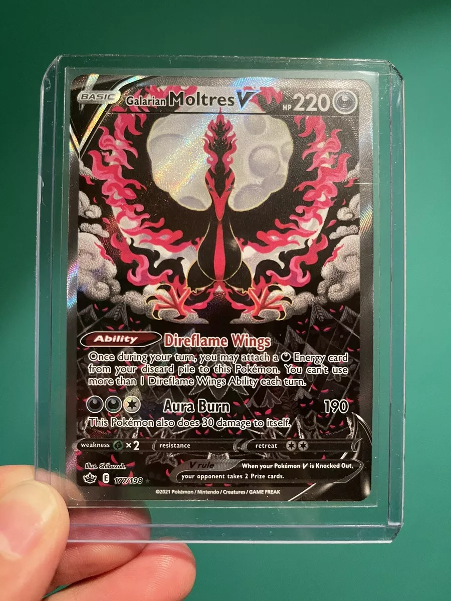 Carta Pokémon Moltres De Galar V Arte Alternada Reinado