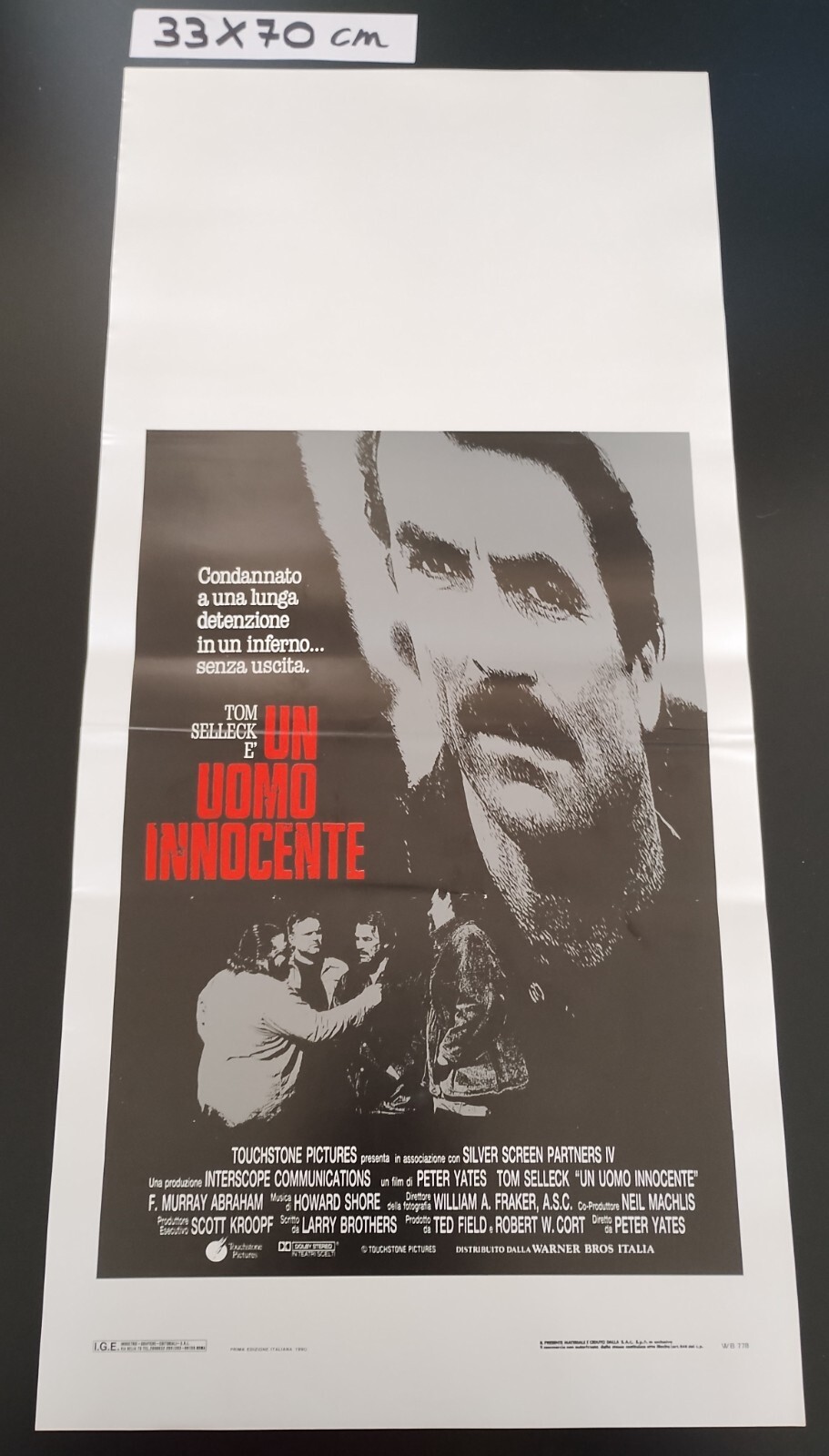 Locandina originale film Un uomo innocente (1989) - Regia di Peter Yates