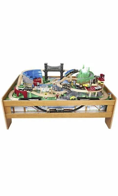 wooden train table imaginarium