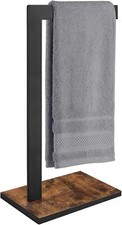 Hand Towel Holder for Bathroom, Rustic Brown-square Base-l Shape