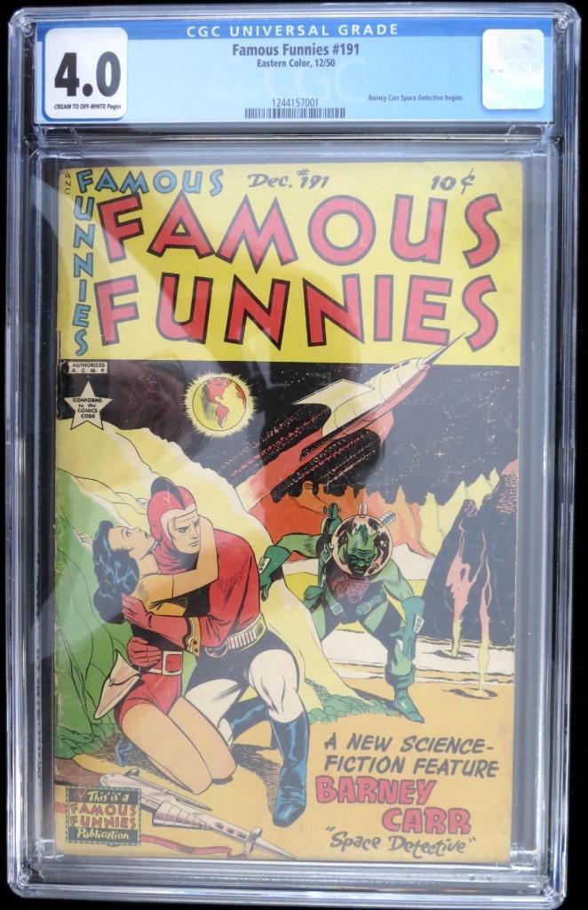1950 Famous Funnies 191 Golden Age Comic CGC 4.0 Barney Carr Space