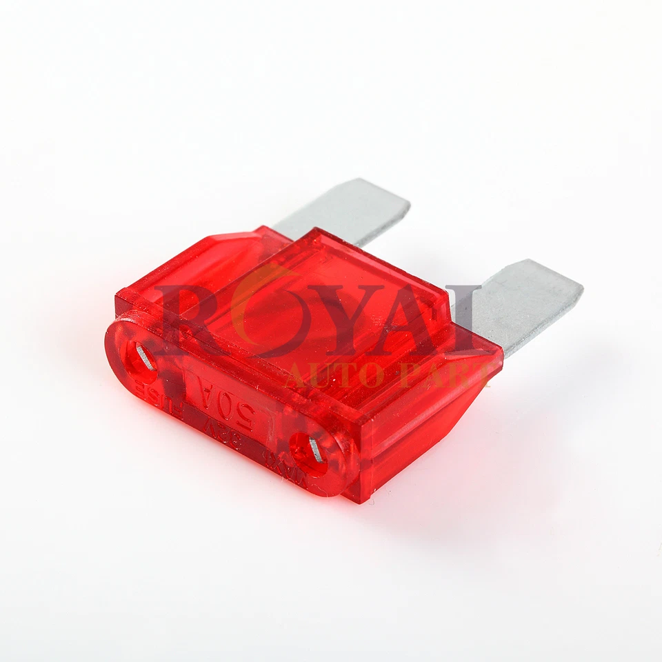 Paquete de 5 maxi fusibles de audio estilo hoja grande 50A de 50 amperios para coche barco automático 12 V Foto 2 de 3