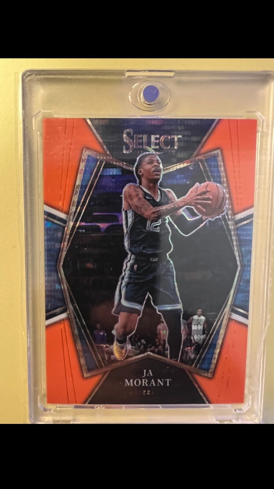 2021-22 Select Ja Morant Premier Level Neon Orange Pulsar Prizm #03/15 Grizzlies