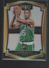 JORDAN MICKEY 2015-16  PANINI SELECT SILVER PRIZMS ROOKIE  CARD #185