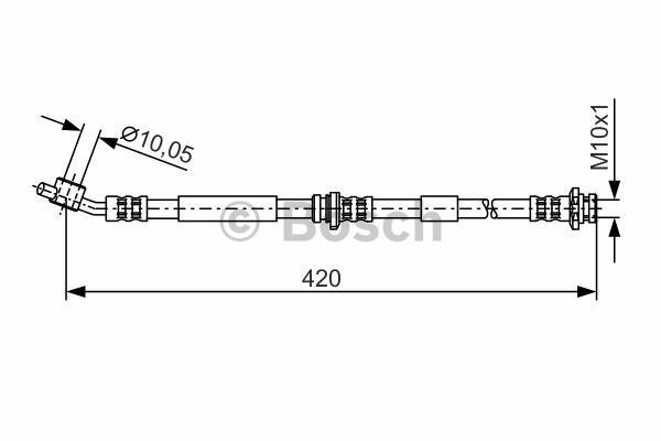 Bosch Bremsschlauch Vorne Links FüR Nissan Primera-image