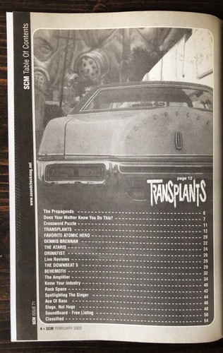 2003 Feb SoundCheck Magazin - Transplantationen, Downbeat 5, Favorite Atomic Hero - Bild 2 von 4