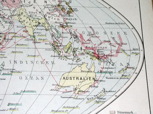 1913 ANTIQUE MAP OF THE WORLD / AMERICA EUROPE AFRICA ASIA / GERMAN SHIP ROUTES - Picture 5 of 7
