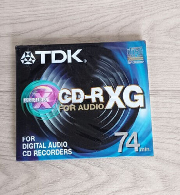 TDK CD-R XG 74 Digital Audio Musik CD-R Rohling beschreibbare Disc 74 MINS CD - NEU