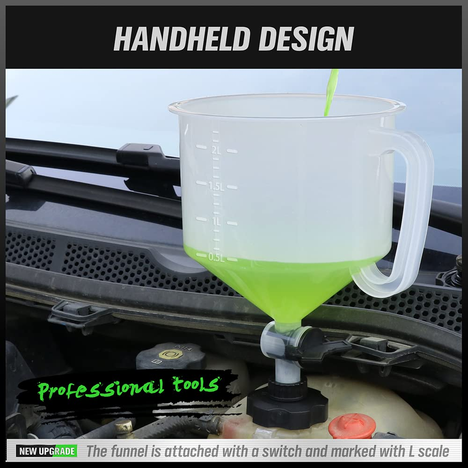 SWANLAKE NoSpill Coolant Funnel Kit,Spill Proof Funnel Bleeder with